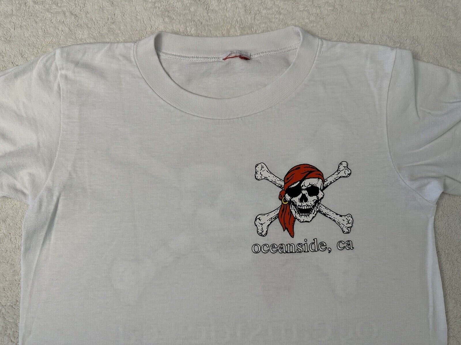 Vintage 1990s 90s Oceanside California Pirate Skull Bones