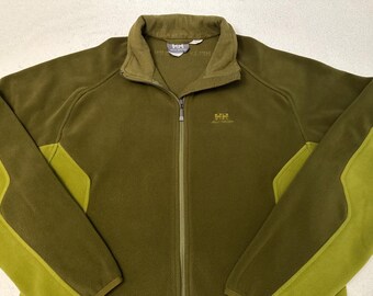 Vintage 2000s Y2K Helly Hansen Two Tone Army Olive Green Zip