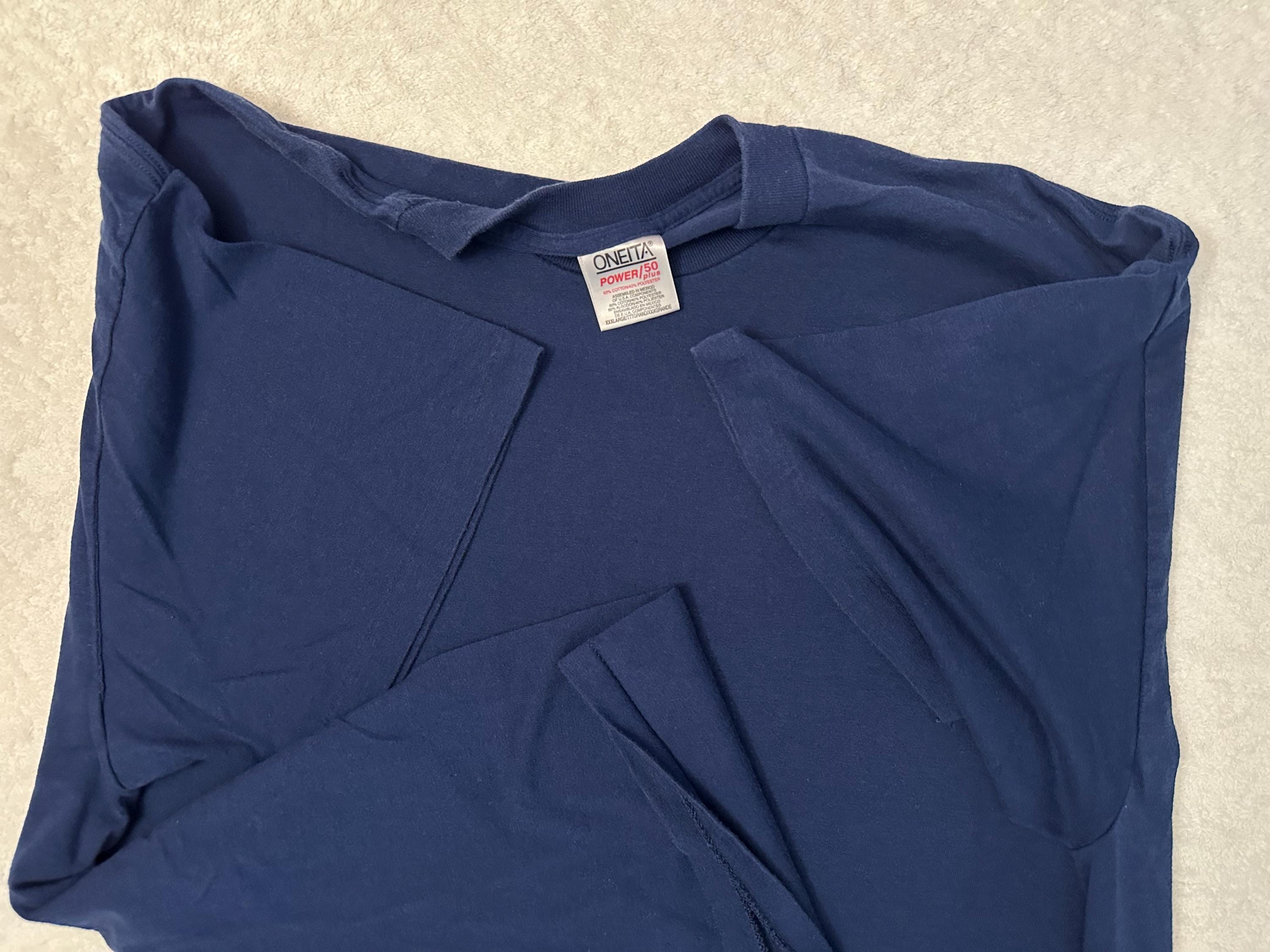 Vintage 1990s 90s Oneita Power 50 Plus Blank Basic Single Stitch T