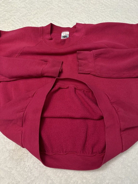 Vintage 80s 90s Fruit of the Loom Casual Wear Blank Magenta