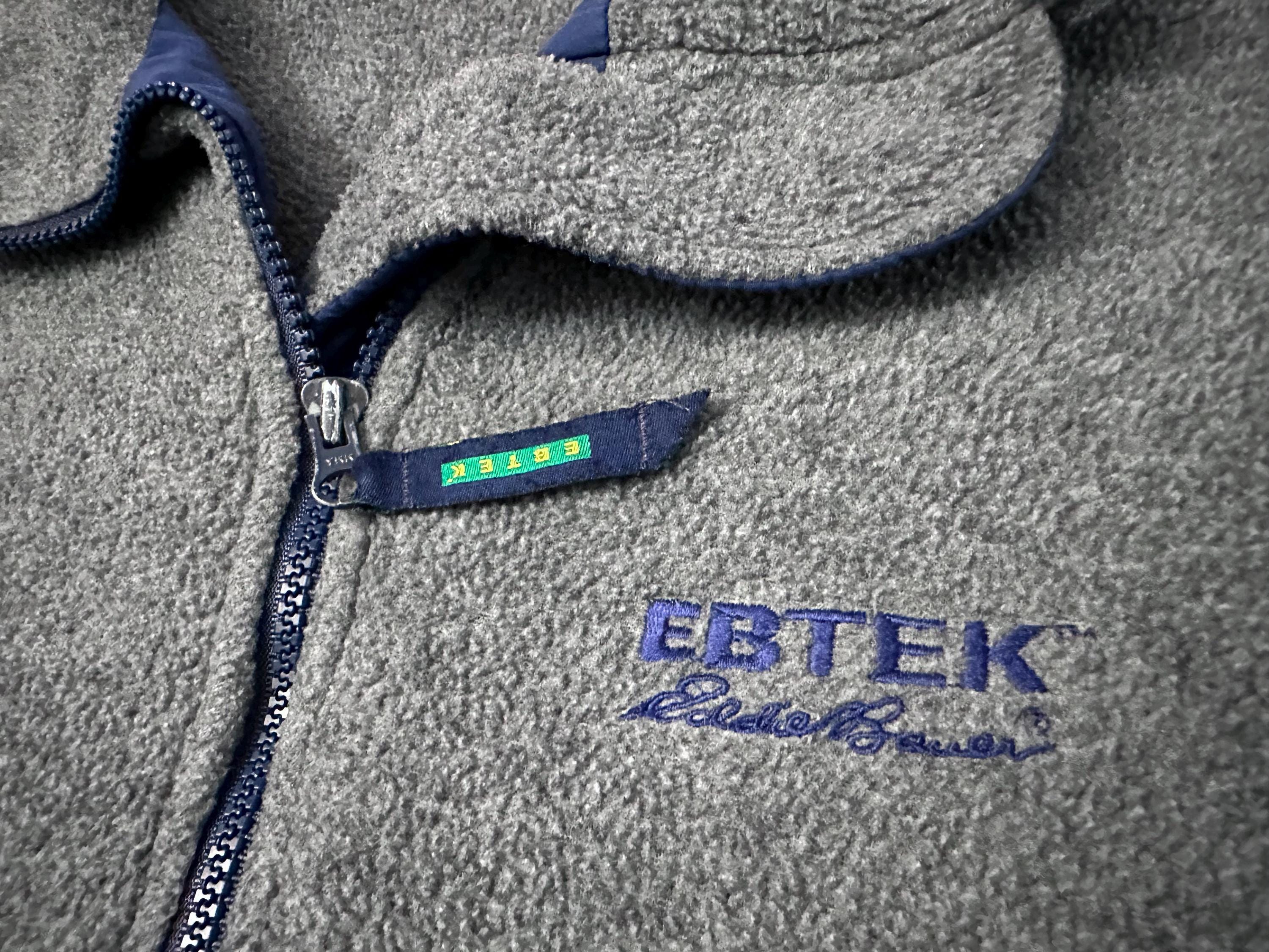 Vintage 1990s Eddie Bauer Ebtek Polartec Made in USA Zip up Fleece