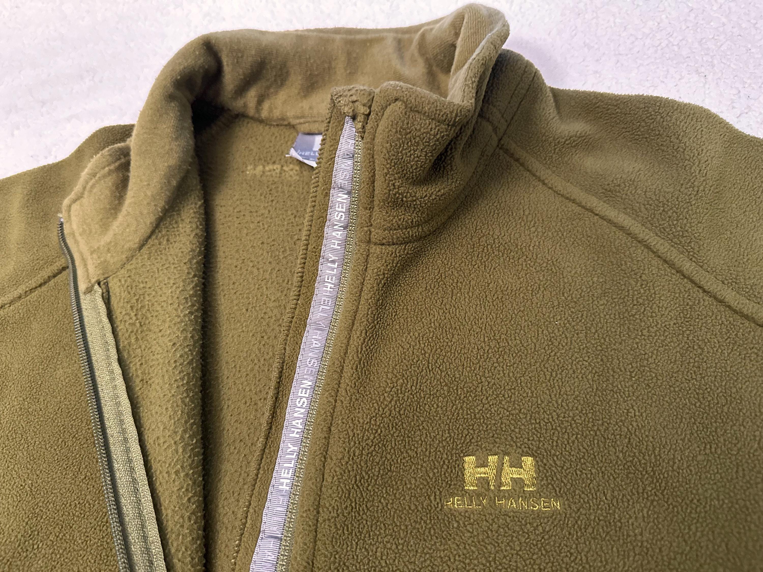 ジャケット・アウター 00's HELLY HANSEN Fleece Jacket Y2K Vintage 2000s Y2K Helly Hansen Two Tone Army Olive Green Zip