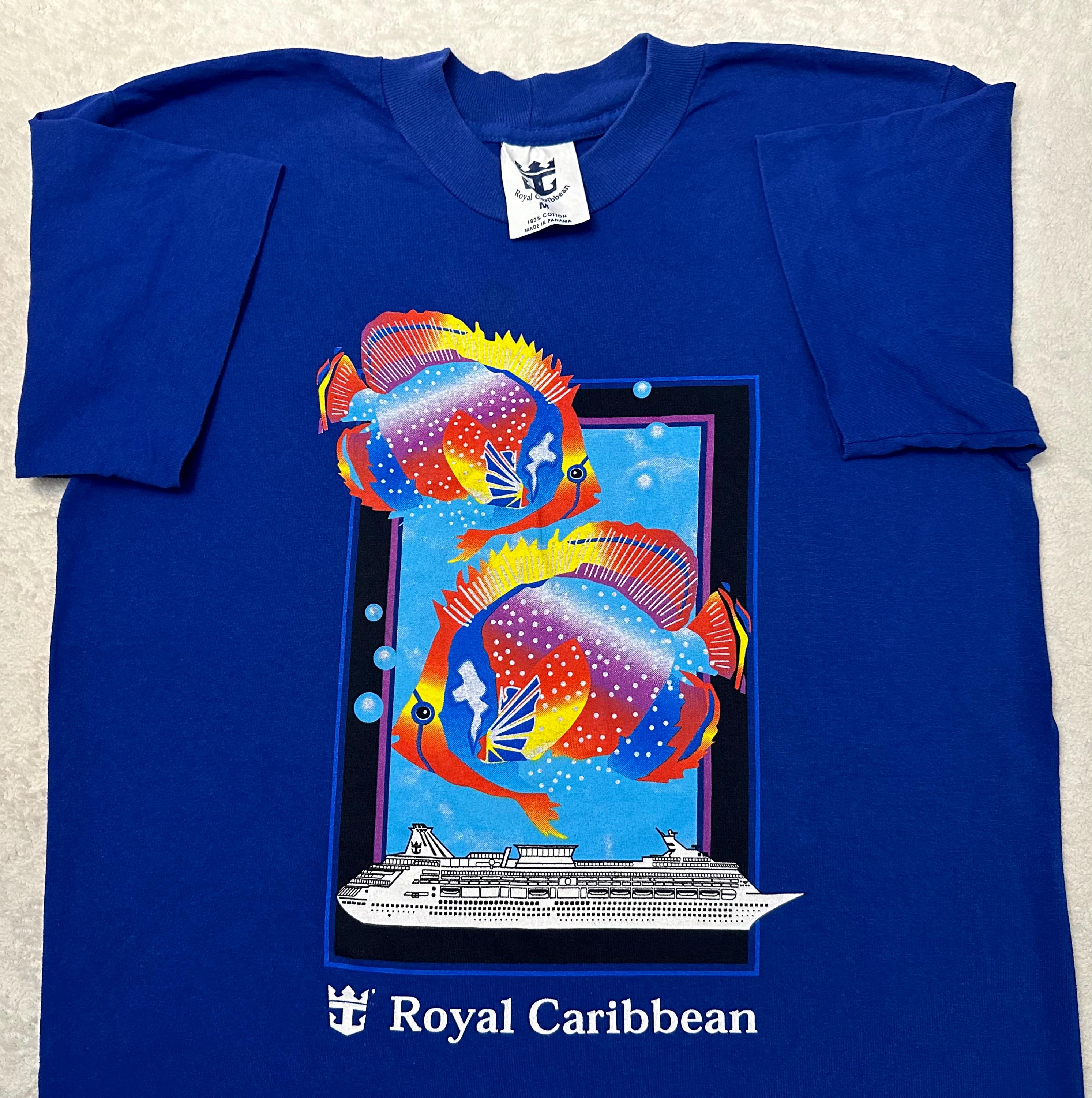 Vintage 1990s 90s Royal Caribbean Cruise Ship Graphic Design Fish