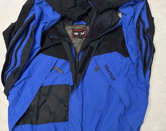 ビンテージ marmot Gore-Texジャケット Vintage Marmot Gore-Tex Lined Ski Parka Jacket Blue Black