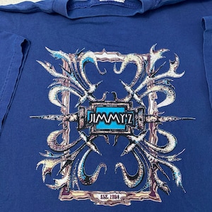 1986s vintage hosoi jimmy's Tシャツ Vintage 80s Jimmy'z Christian Hosoi T Shirt (S) White Blue
