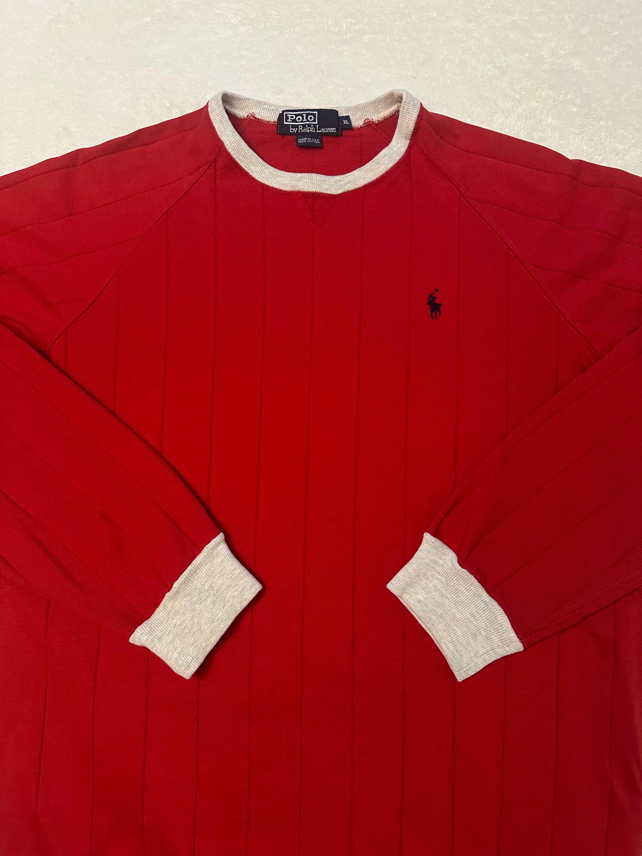 トップス 90s Polo Ralph Lauren HEAVYWEIGHT rugby 1990s Ralph Lauren Rugby Shirt Free Shipping - The Vintage Twin