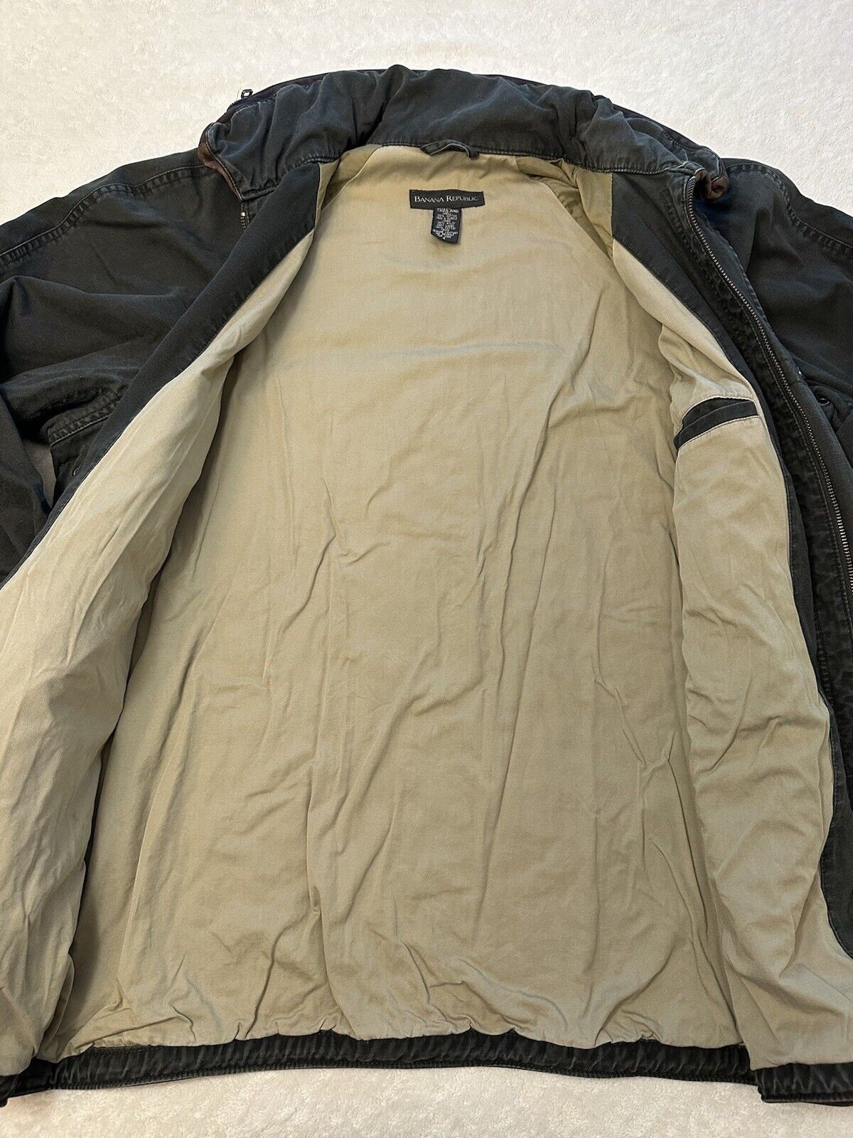 Vintage 1990s 90s Banana Republic Safari Chore Coat Zip up