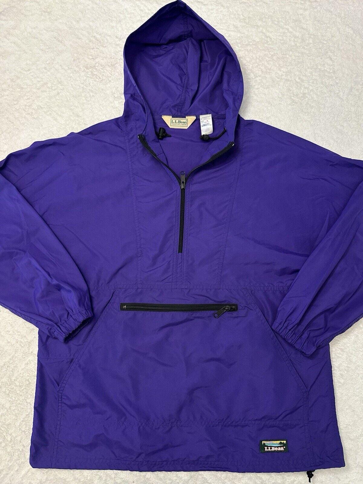 【80s】USA製L.L.Bean half zip anorak hoodie Vintage 1980s 1990s L.L. Bean Half Zip Hooded Anorak