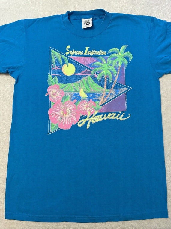 Vintage 1990s 90s Hawaii Hawaiian Island Neon Vap… - image 4