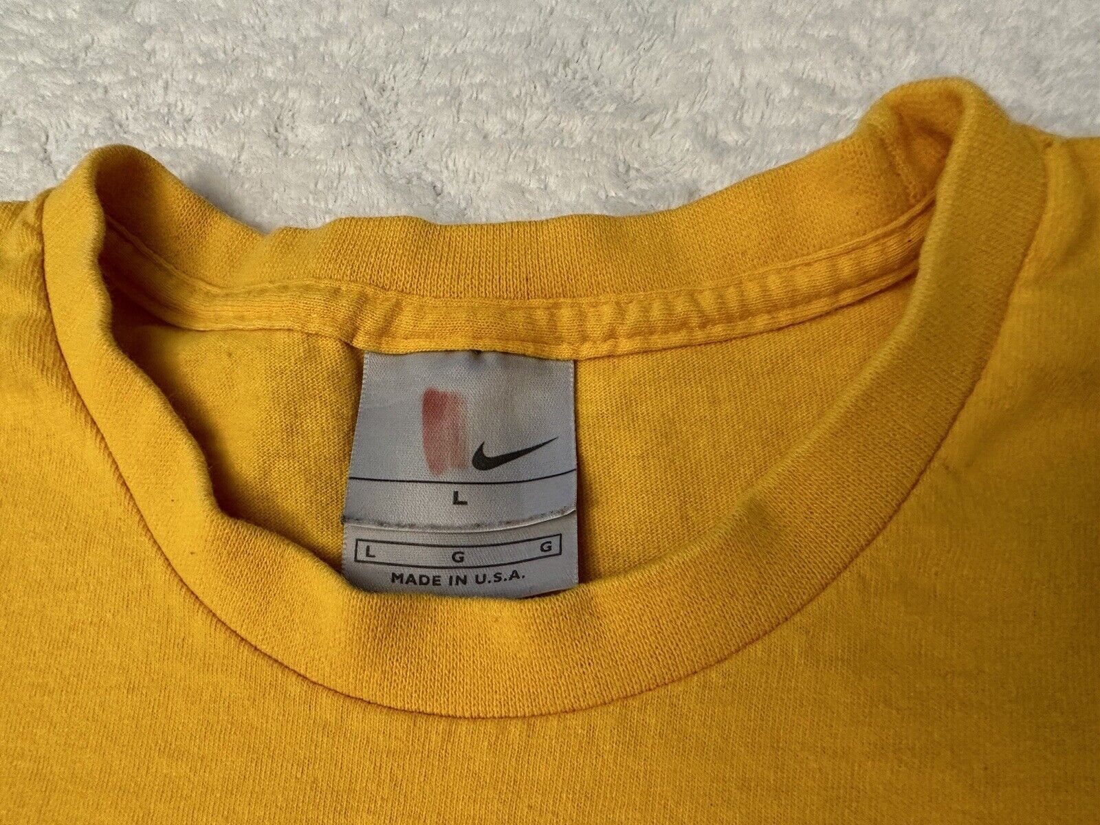 Vintage 2000s Y2K Nike Big Swoosh Block Letter Rubber Print T