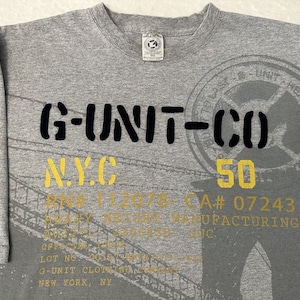 Vintage 2000s Y2K G-Unit 50 Cent Hip Hop Rap Brooklyn Bridge Streetwear T-Shirt, XXL