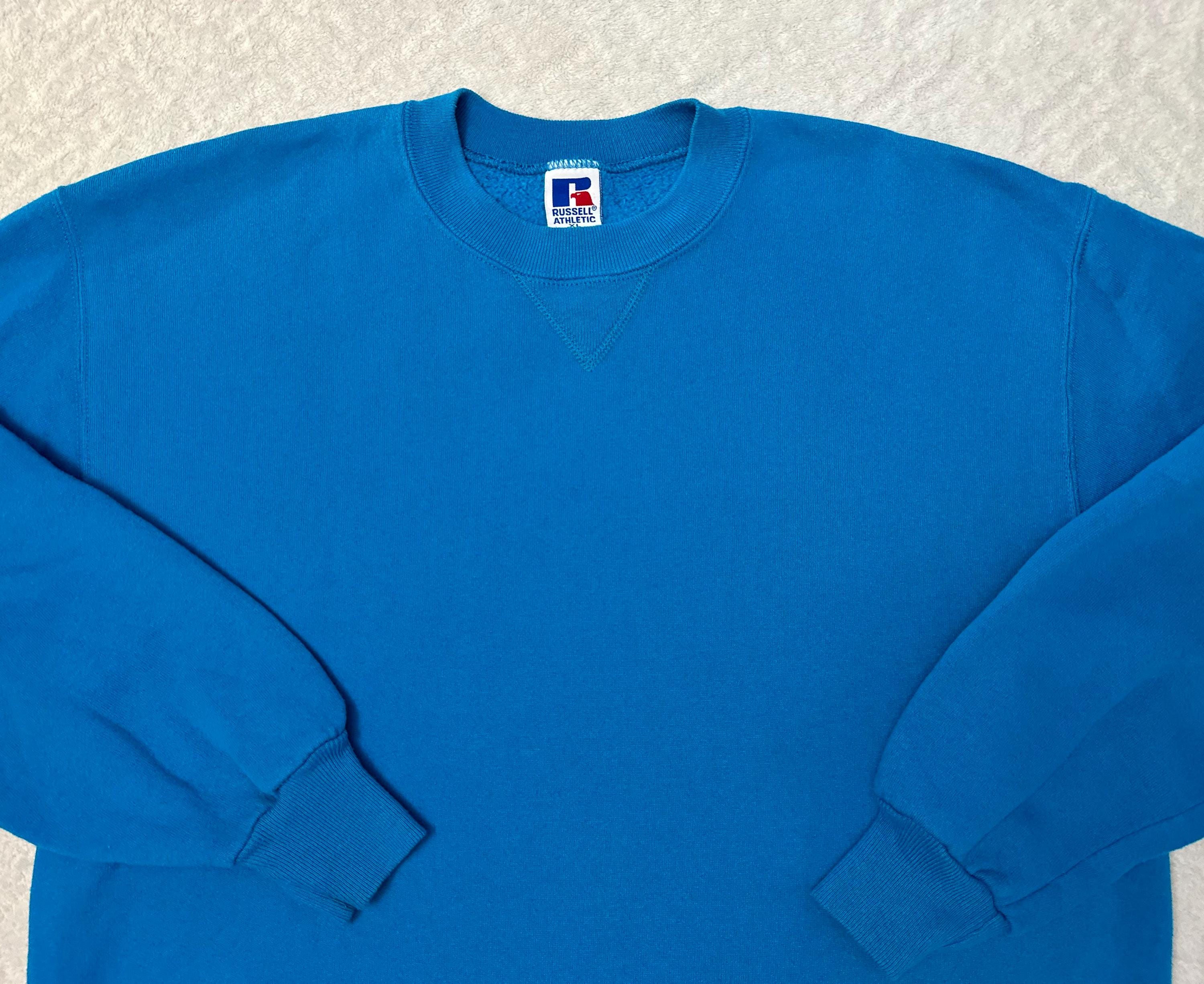 RUSSELL ATHLETIC Sweatshirt L Blue 90s USA Made