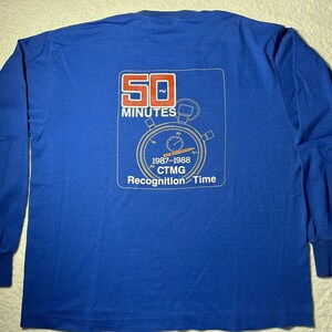 Vintage 1980s 80s Intel Technology Computers CTMG Recognition Time Employee Long Sleeve T-Shirt, M L