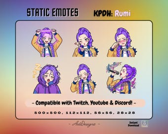 Rumi KPDH Emote Set | x6 K-Pop Anime Emotes | HUNTR/X Demon Slayer Streamer Asset
