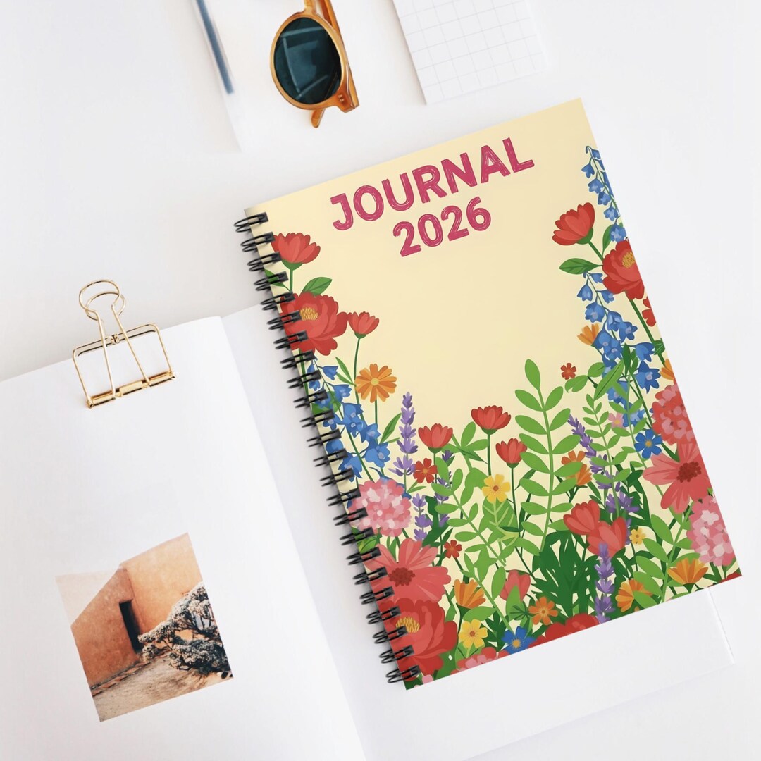 Floral Wildflower Journal 2026 Spiral Notebook | Ruled Lined Notebook ...