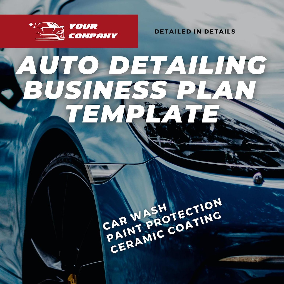 Car Wash & Detailing Business Plan Template | Editable PDF | Mobile or ...