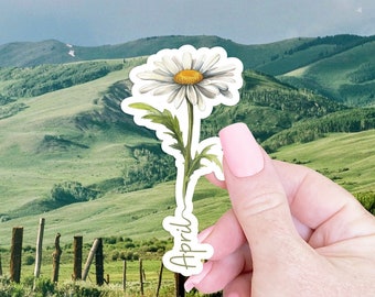 April Birth Flower Sticker Gift for Her Laptop Sticker for Water Bottle Sticker Birth Flower Gift Stocking Stuffer Floral Sticker
