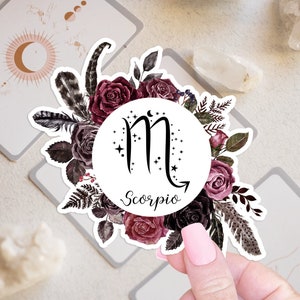 Skorpion Sternzeichen Aufkleber Geburtstag Geschenke Waage Aufkleber, Sternzeichen Witchy Sticker