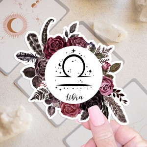 Waage Sternzeichen Sticker Geburtstag Geschenke Waage Sticker, Sternzeichen Witchy Sticker