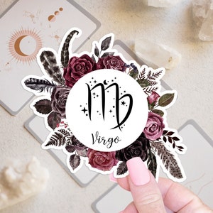 Jungfrau Sternzeichen Sticker Geburtstag Geschenke Waage Sticker, Sternzeichen Witchy Sticker