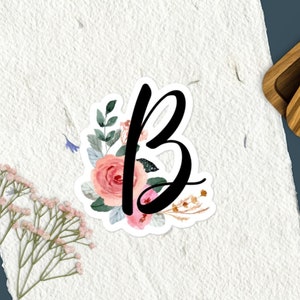 Lettre B Floral Sticker