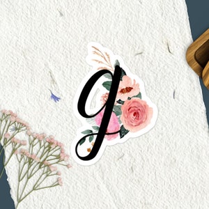 Autocollants floraux Lettre G