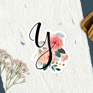 Lettre Y Floral Sticker