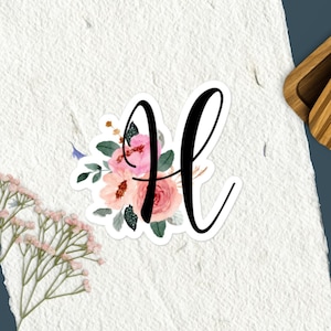 Lettre H Floral Sticker