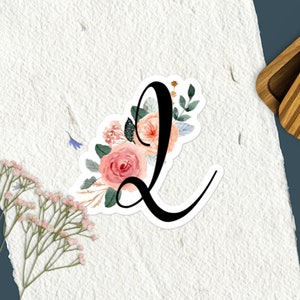 Letra L Floral Pegatina