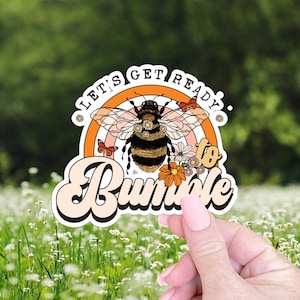 Adesivo bumble abelha para laptop, adesivo para garrafa de água, presente de aniversário para seu apicultor, meia de feriado