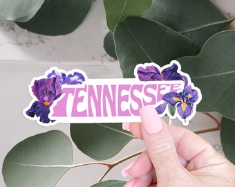 Iris Sticker Tennessee State Flower Sticker Tennessee Sticker Water Bottle Stickers Car Stickers