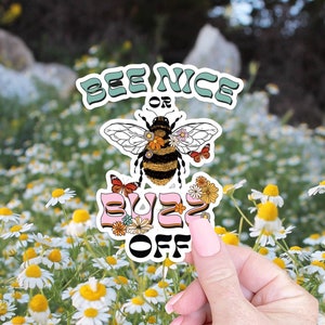 Wees aardig hommel sticker voor laptop sticker voor waterfles sticker cadeaus voor haar imker cadeau vakantie kous Stuffer