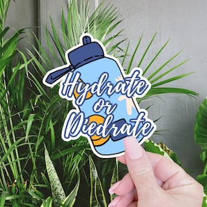 Pegatina de Hidratar o Diedrate Pegatina de Botella de Agua Pegatina de Hidratar