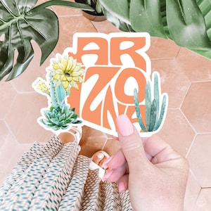 Saguaro Cactus Sticker Arizona State Flower Arizona Sticker Waterfles Stickers Auto Sticker