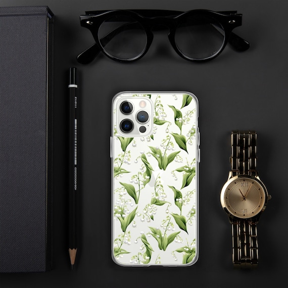 May Birth Month Flower Lily of the Valley Floral iPhone Case for May Birthday Gifts for Her May Birth Flower Phone Case Clear iPhone Case