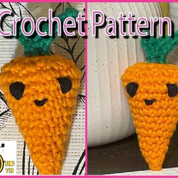 Baby Carrot Crochet Pattern - Beginner Level Amigurumi Pattern