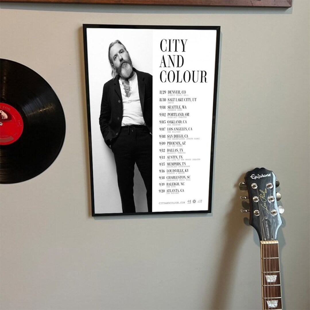 City and Color 2023 Tour Poster Etsy