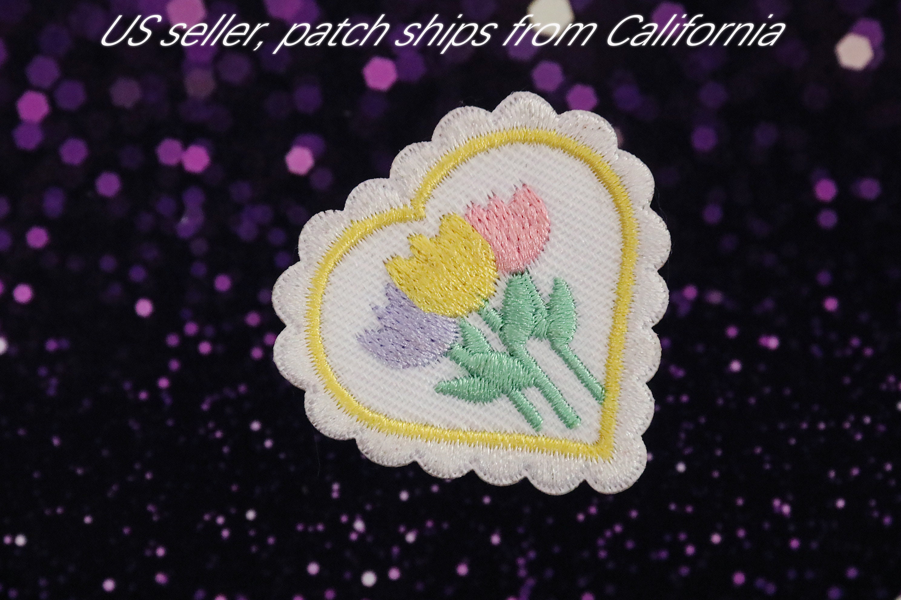 Plant Embroidery Patches With Iron-on Glue Backing 