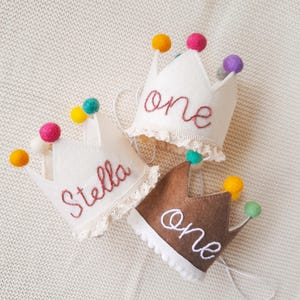 Embroidered Birthday Crown for Dogs, First Birthday Crown for dog,Custom Dog Birthday Hats, Dog Birthday Keepsake,Dog Party Hat Pup Birthday
