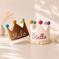 Embroidered Birthday Crown for Dogs, First Birthday Crown for dog,Custom Dog Birthday Hats, Dog Birthday Keepsake,Dog Party Hat Pup Birthday product logo