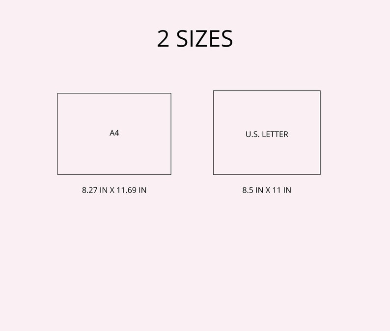 May include: Two paper sizes are shown: A4, which is 8.27 inches by 11.69 inches, and U.S. Letter, which is 8.5 inches by 11 inches.