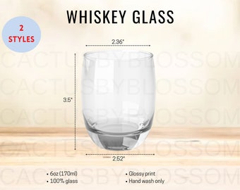 2 Size Chart 6 oz Whiskey Glass mockup Etsy tool AOP Size Chart Etsy mock up Printify mock up listing POD drinking glass etsy new seller