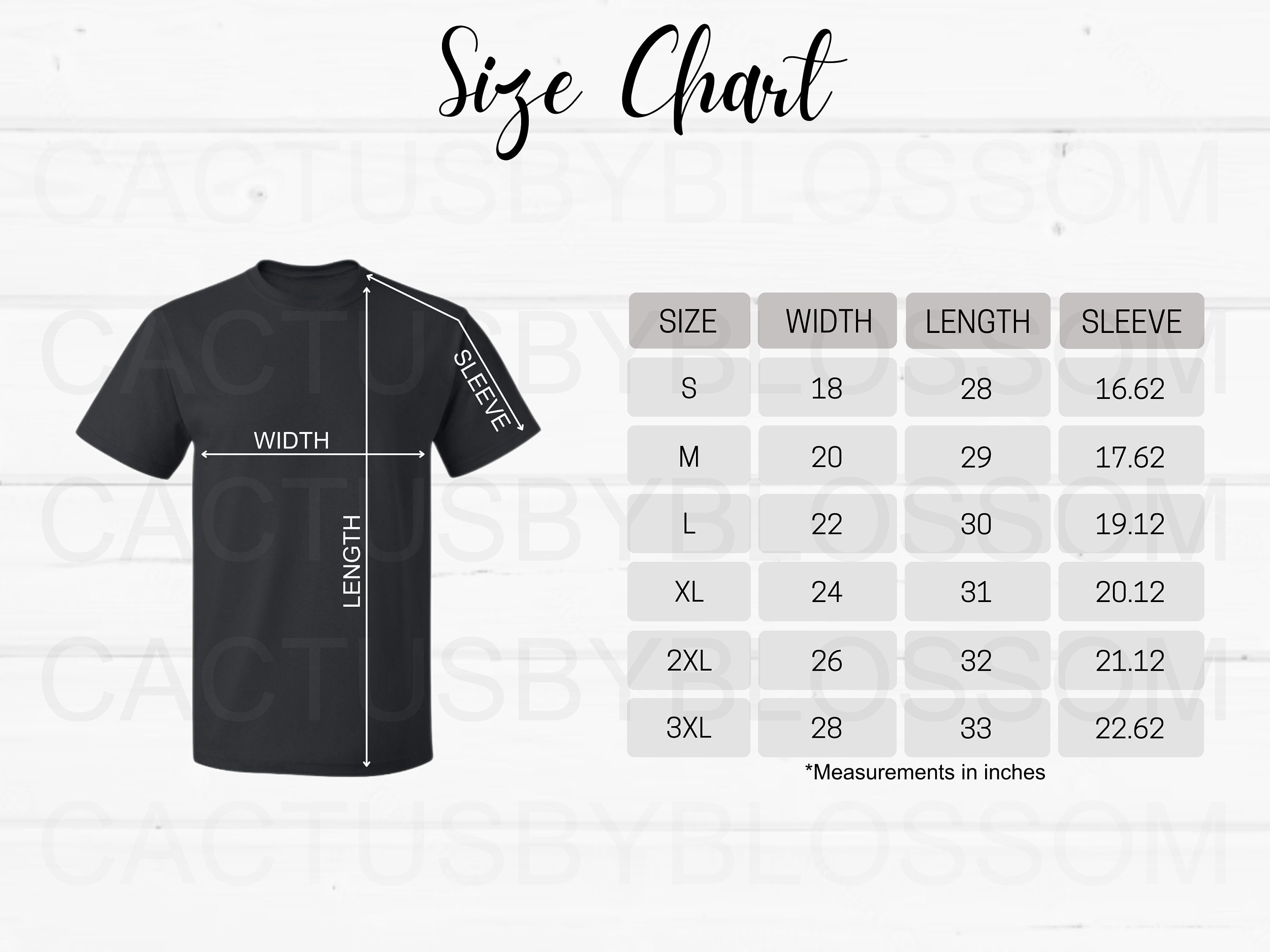 2 Size Chart Fruit of the Loom 3930R Unisex HD Cotton T-shirt