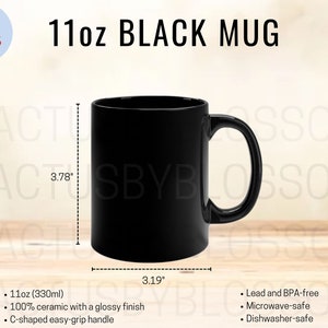 2 Size Chart 11oz Black Mug Mockup chart Coffee Cup Sizing Chart Etsy Listing tool Mock up Etsy Tool Coffee Cup printify Mockup New Seller