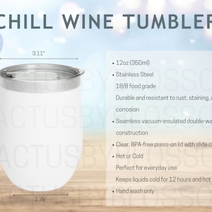 2 Größentabelle 12 Unzen Chill Weinbecher Mockup chart Größentabelle Etsy Listing-Tool Mockup Etsy-Werkzeug POD-Becher