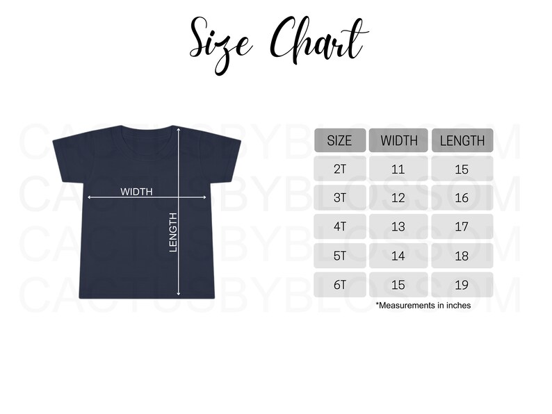 2 Size Chart Color Chart Gildan 64500P Toddler T-shirt Mockup Etsy ...