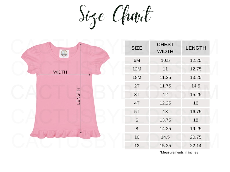 BUNDLE Size Chart Color Chart DIY Chart Blanks Boutique Mockup Etsy Tool Girl Short Sleeve