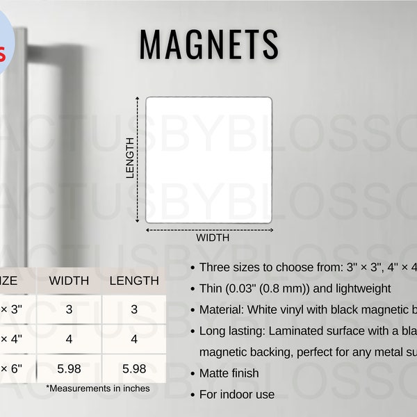 2 Size Chart Magnets etsy Mockup chart AOP Sizing Chart Etsy Listing tool Printify Size Etsy Tool Mock up all over print POD etsy New Seller