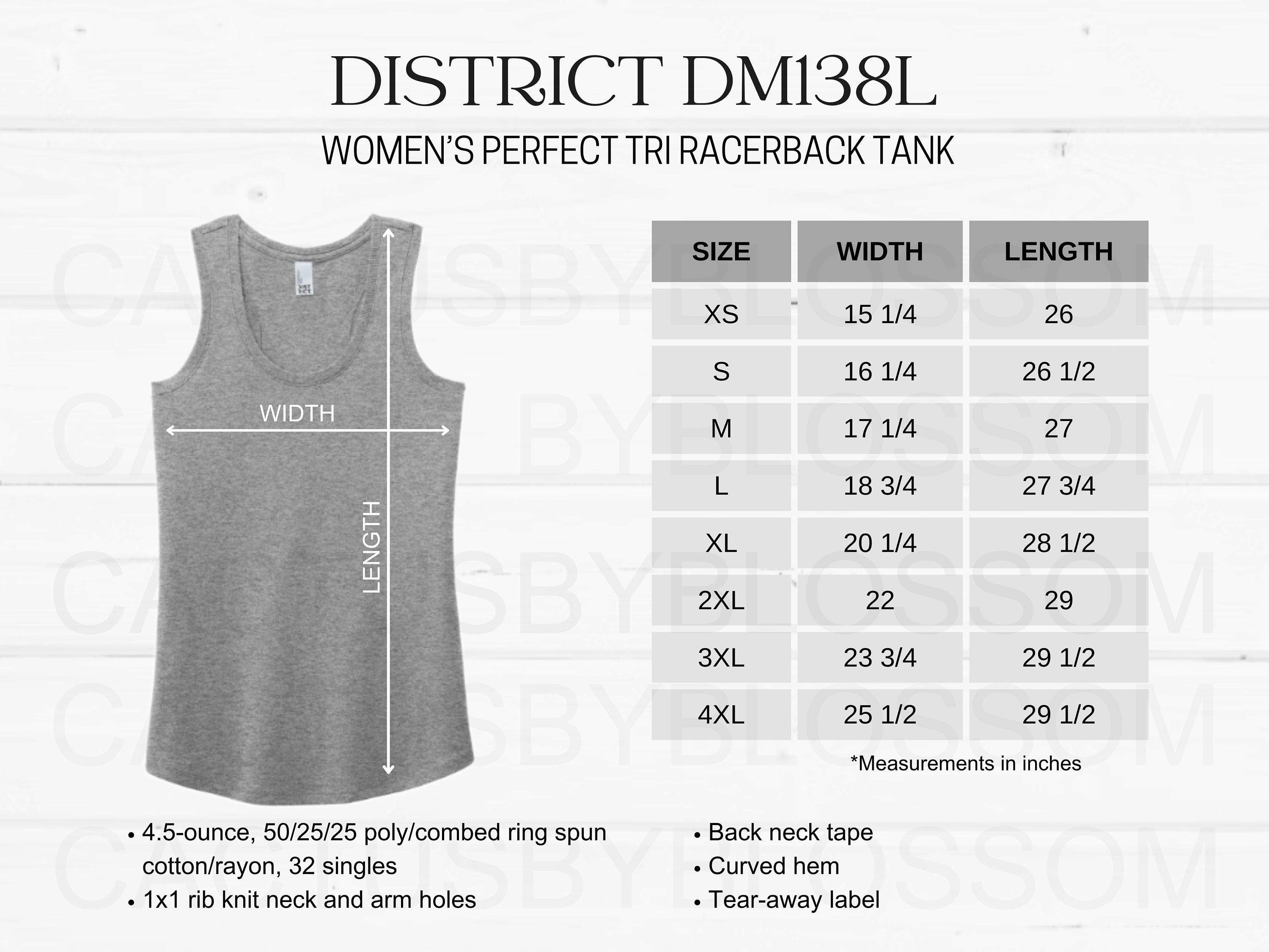 BUNDLE Size Chart Color Chart DIY Chart District DM138L Women Perfect