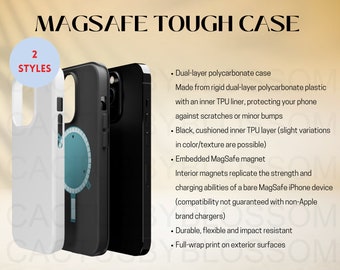 2 Size Chart MagSafe Tough phone case Mockup chart Phone case Sizing Chart Etsy Listing tool Etsy generic case printify Mockup New Seller
